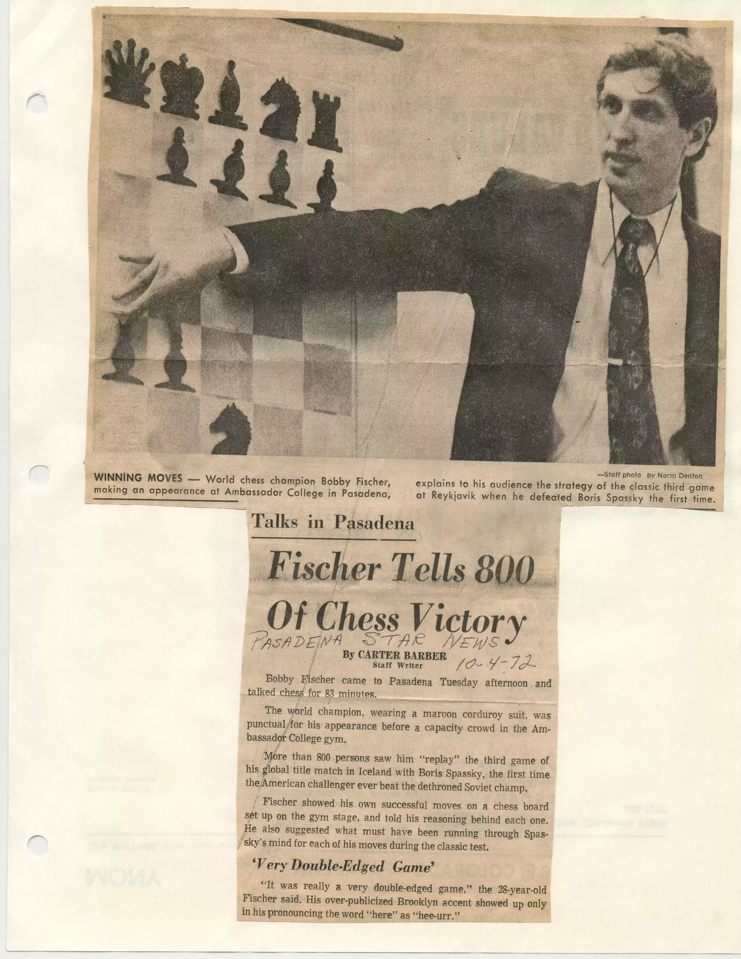 1. Pasadena Star News, 10-4-72